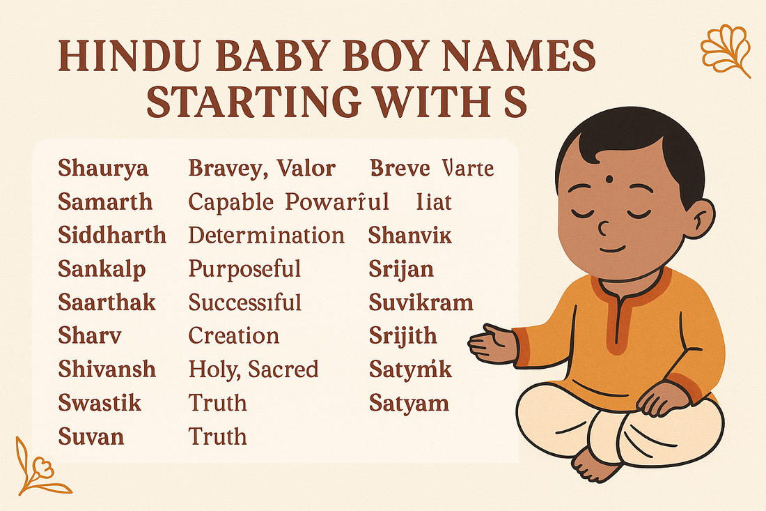 🪔 Hindu Baby Boy Names Starting with S – With Meanings & Naming Tips