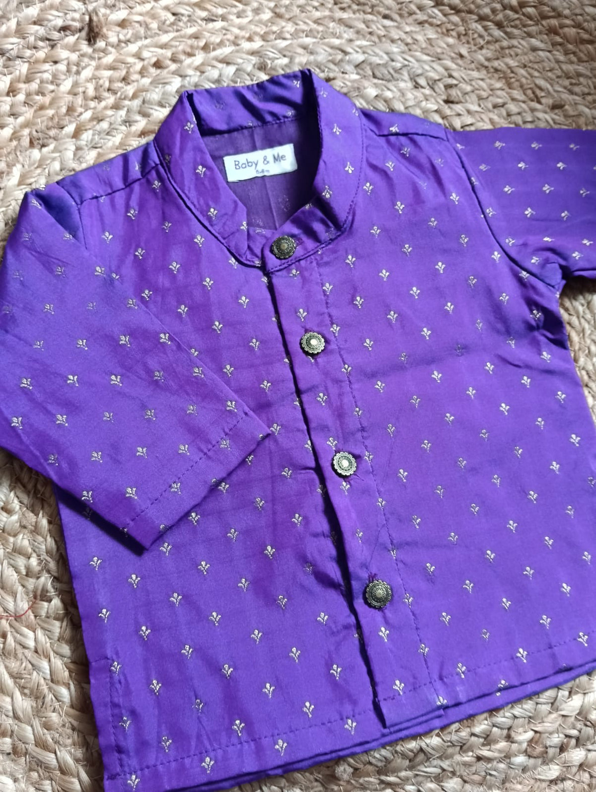 Purple Traditional Kurta for baby boy ethnic top wear