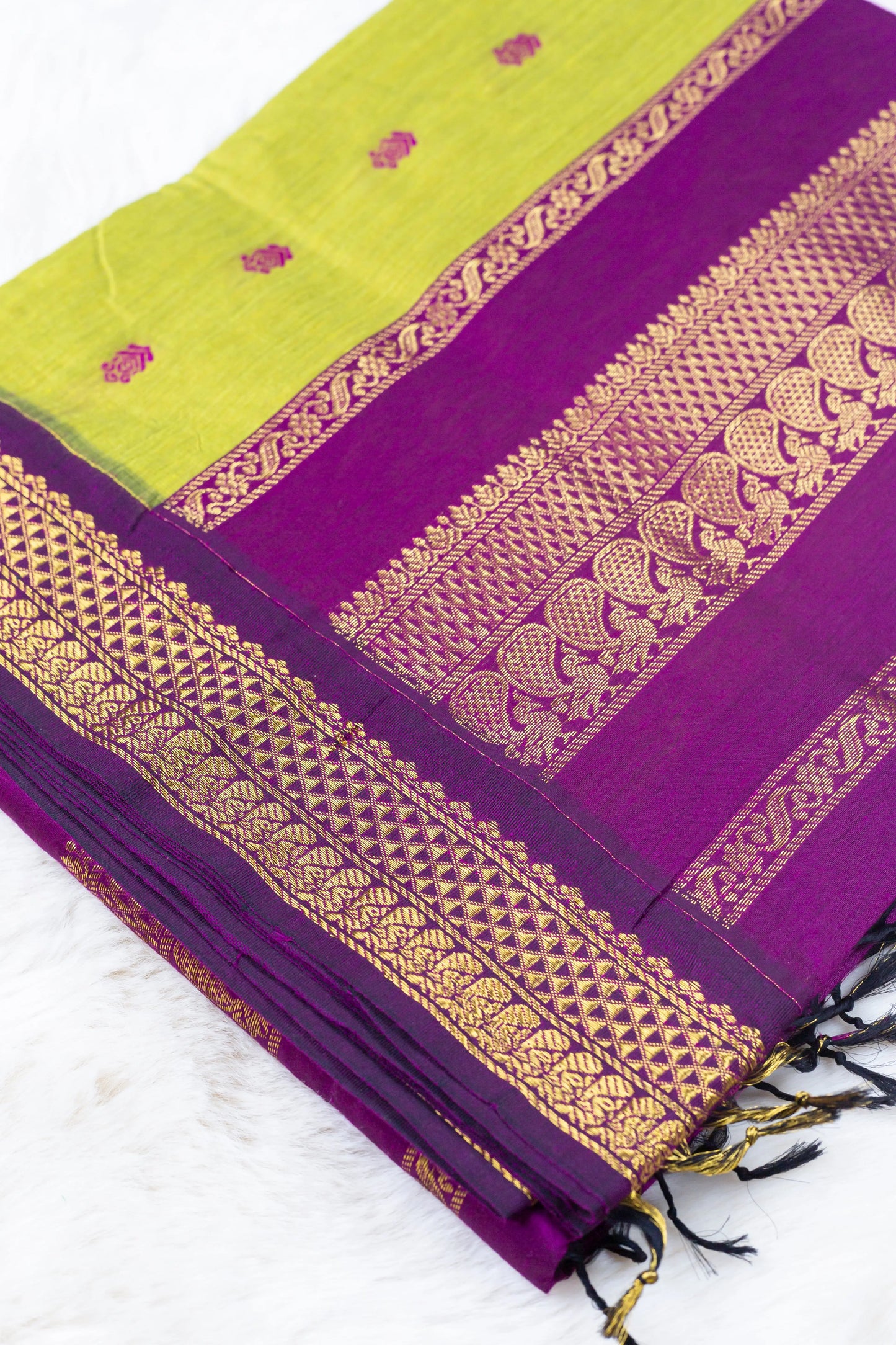 Green and wine - mom and daughter combo set ( frock and saree )