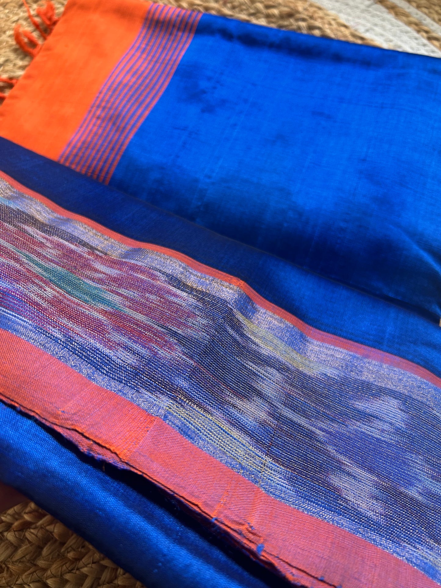 Rudrani- Pure Kanchi Cotton pochampalli border Handloom (Kai Magga) Saree