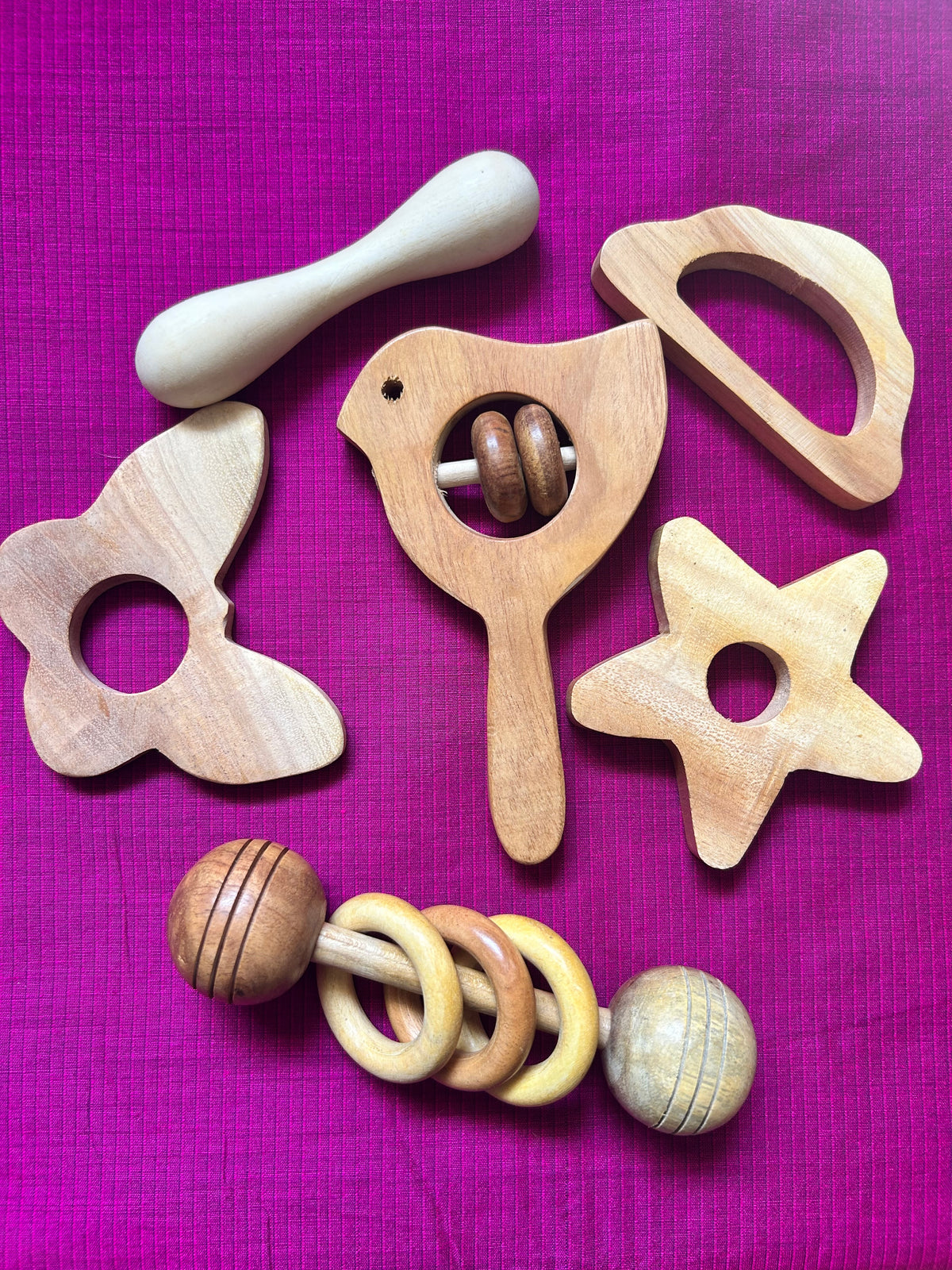 Organic teether combo for Baby Girl / Baby Boy for New Born Gift / 6th months birthday gift