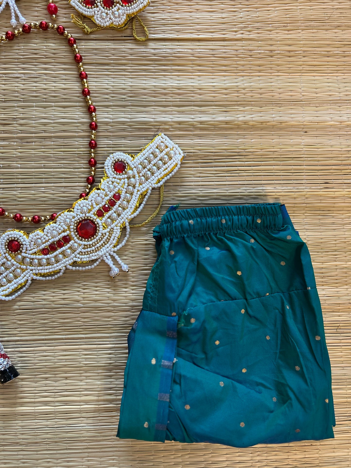 Krishna Dress Set for Baby Boy | Janmashtami dress | Krishna dress for newborn | Aqua blue dhoti