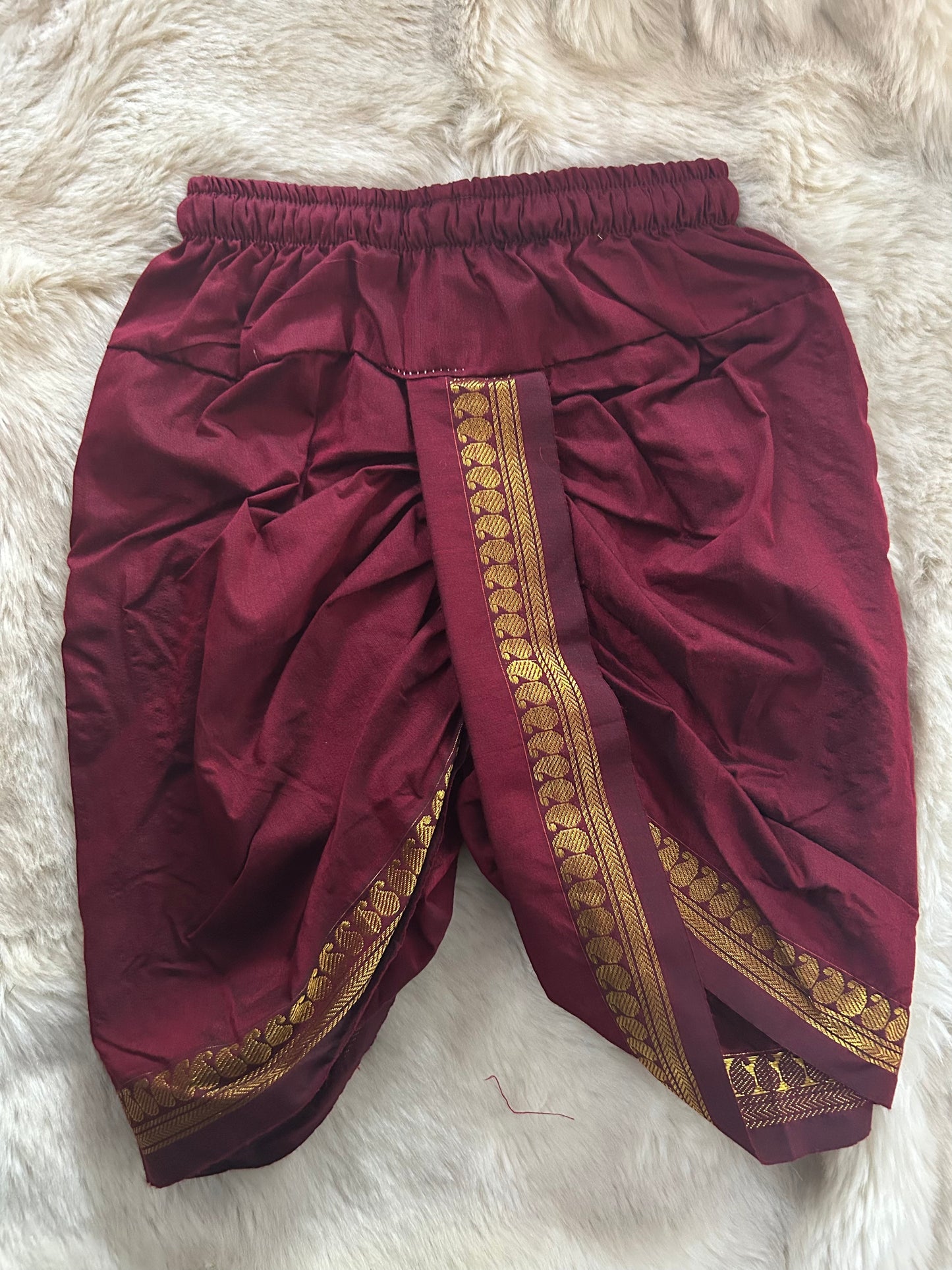 Maroon Dhoti for baby boy
