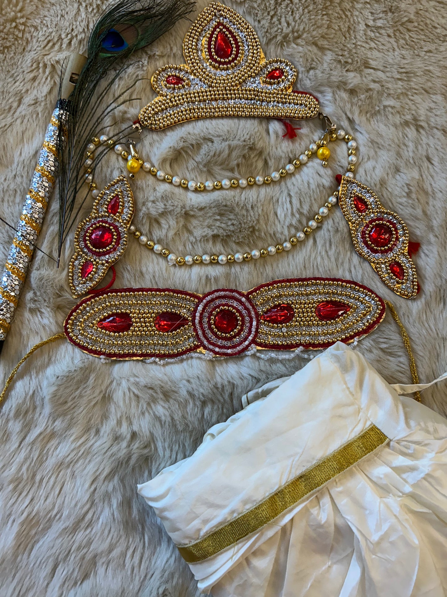 Assorted Krishna Dress Set for Baby Boy | Janmashtami dress | Krishna dress for newborn | Mix color dhoti