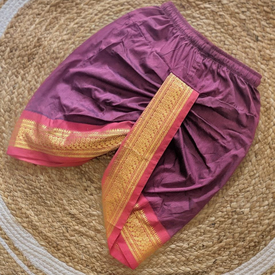 Pink dhoti baby boy ethnic bottom wear