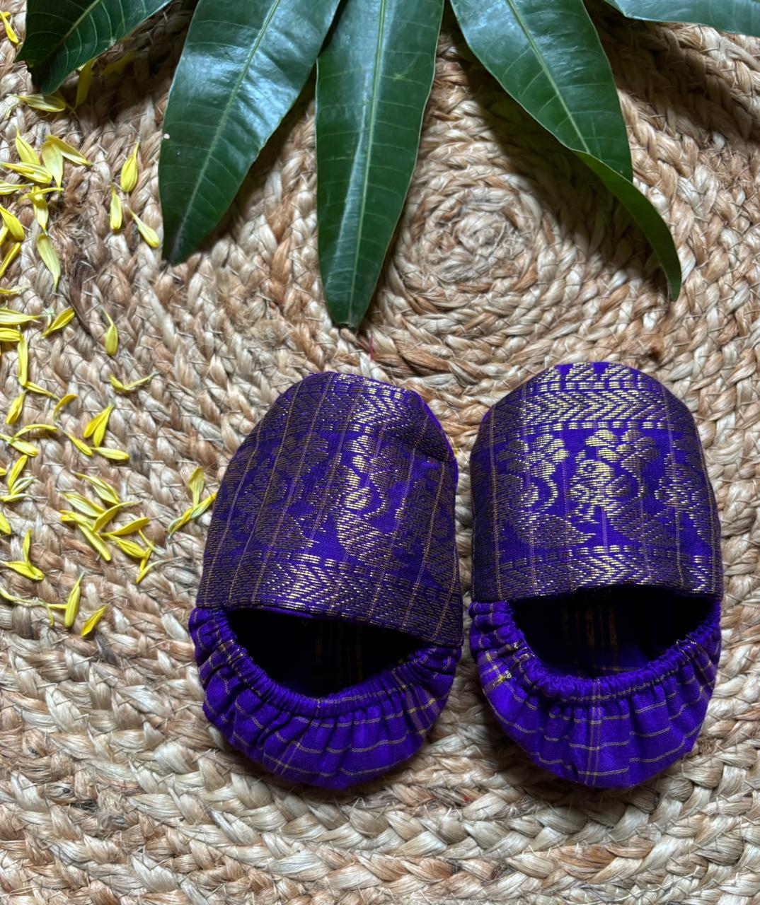 purple checks Shoes for baby