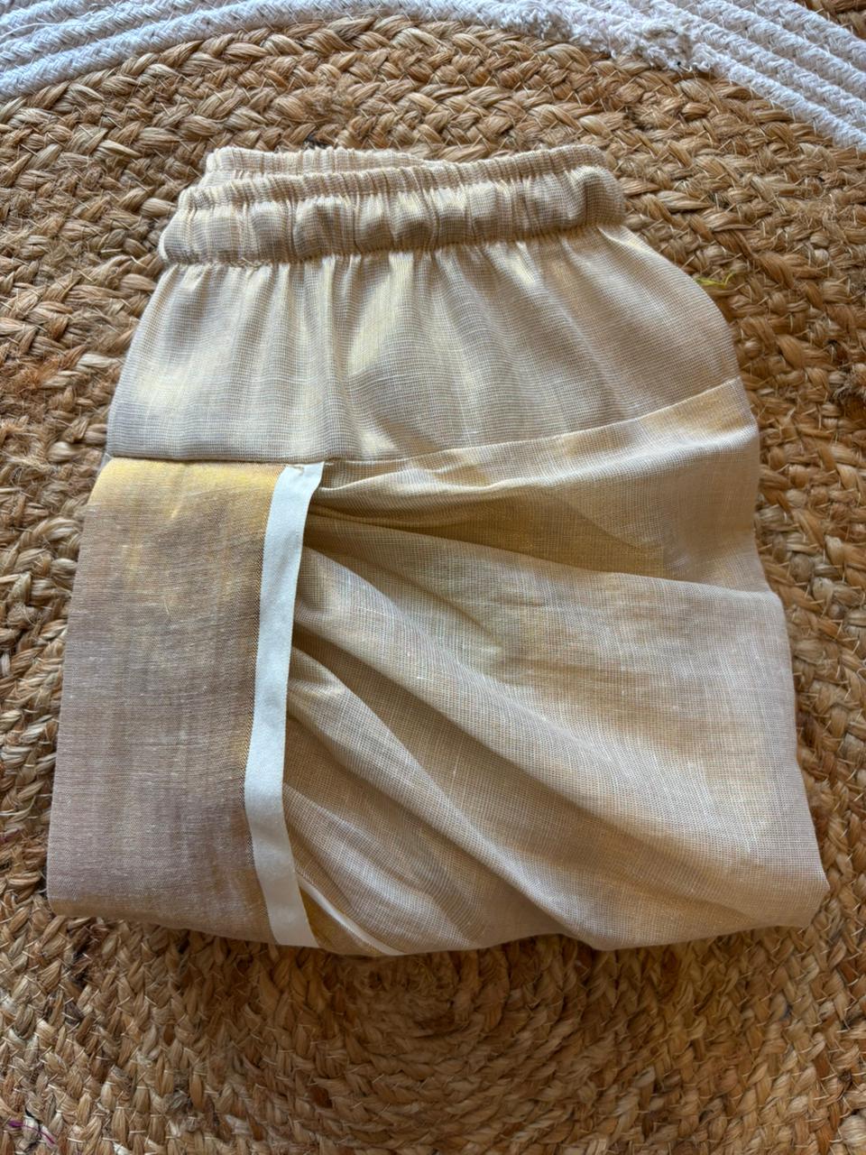 Kerala kasavu Gold dhoti baby boy ethnic bottom wear