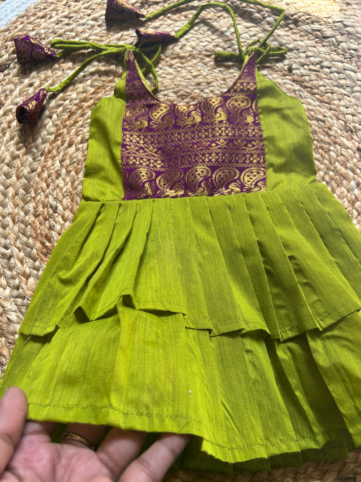 Chinnari layered tie-up Ethnic Wear for Baby Girl – Traditional frock for Baby Girl