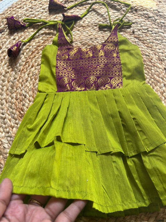 Chinnari layered tie-up Ethnic Wear for Baby Girl – Traditional frock for Baby Girl