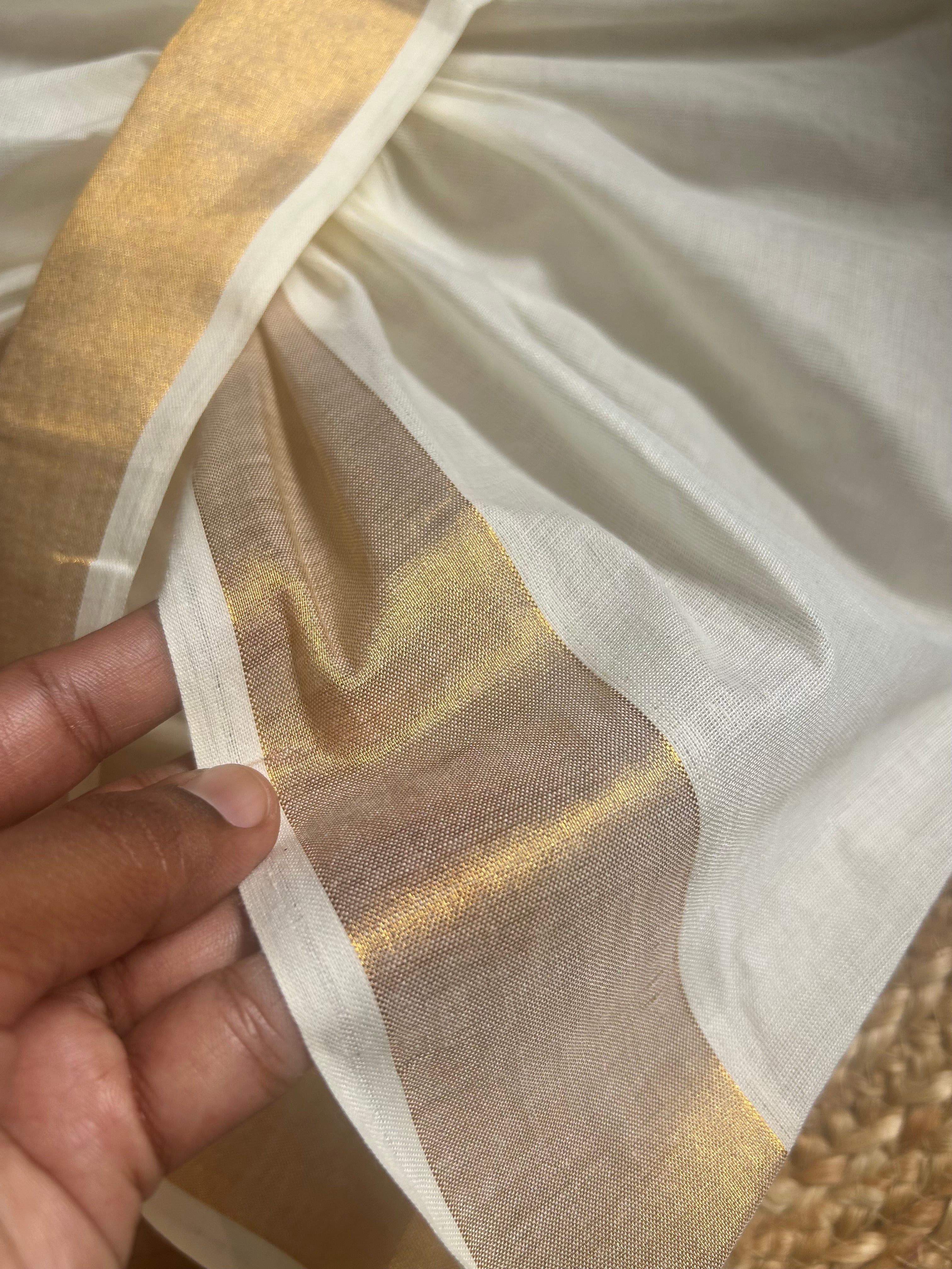White Malini - Pure Kanchi Cotton handloom dhoti baby boy ethnic bottom wear