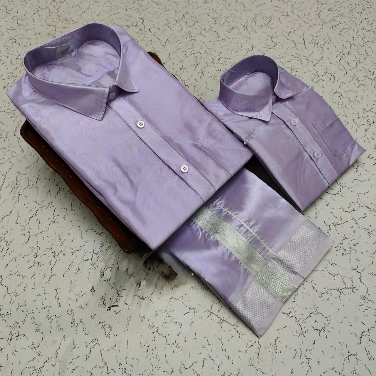 Lavender - Shirt Vesti Semi-Silk for Men