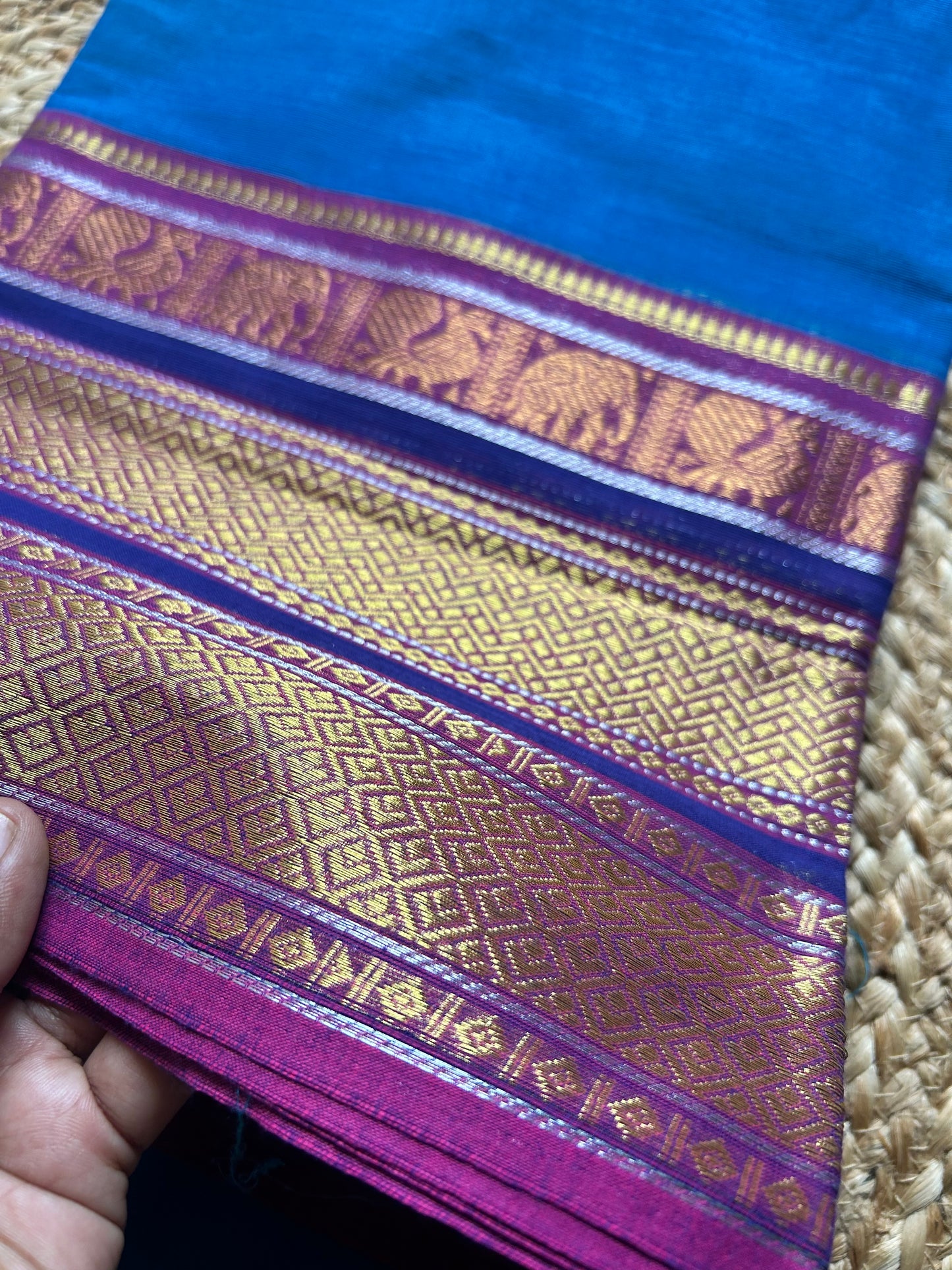 Chamundeshwari - Pure Kanchi Cotton Handloom ( Kai Magga) Saree