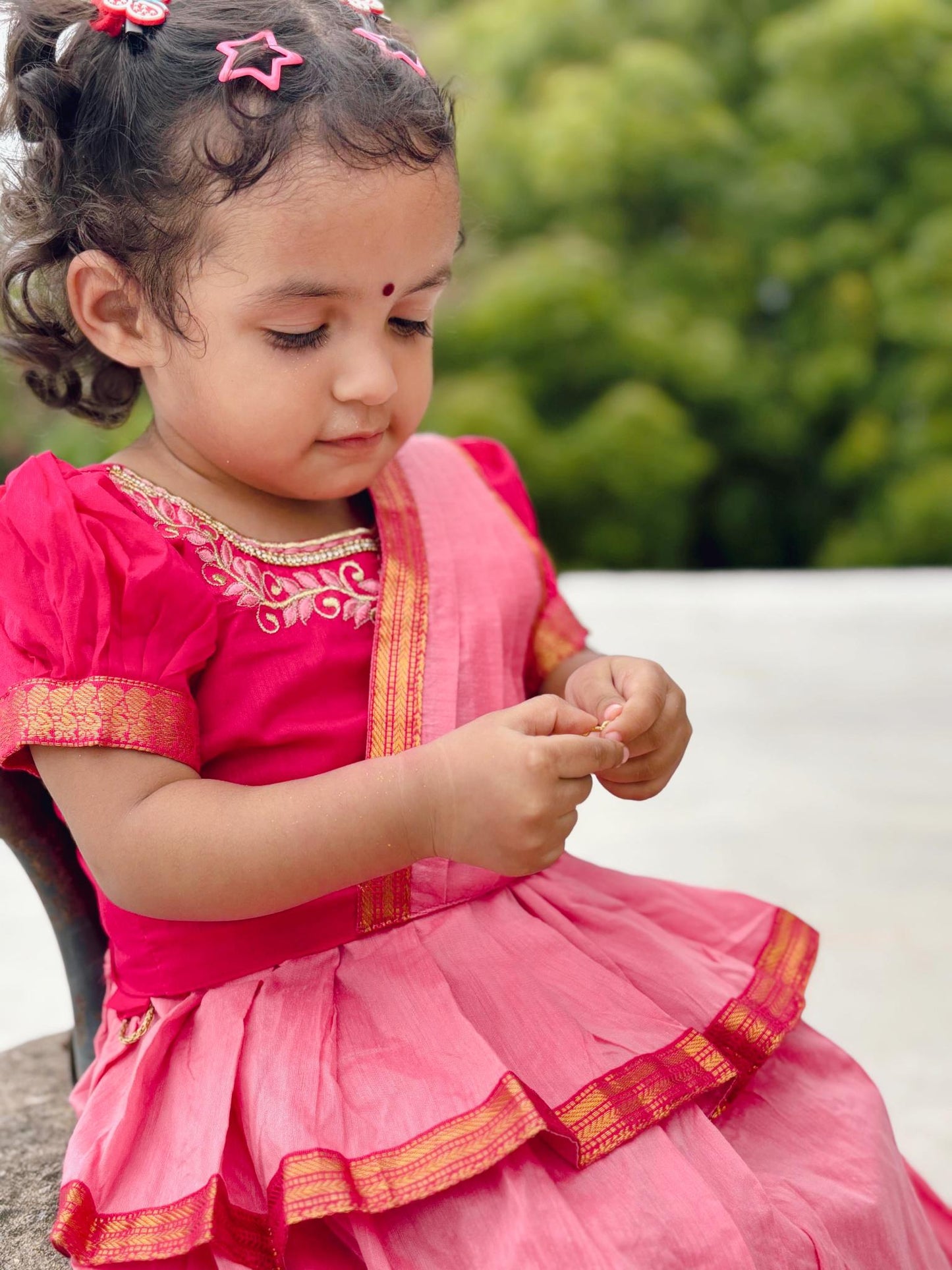 kids ethnic wear, pattu pavadai for kids, traditional dress for baby girl, ethnic wear for girls, pattu langa blouse designs for kids​, baby lehenga, baby lehenga, 1st birthday dress for baby girl​, baby langa blouse, lehenga choli for girls, indian dresses for girls, traditional dress for girls
