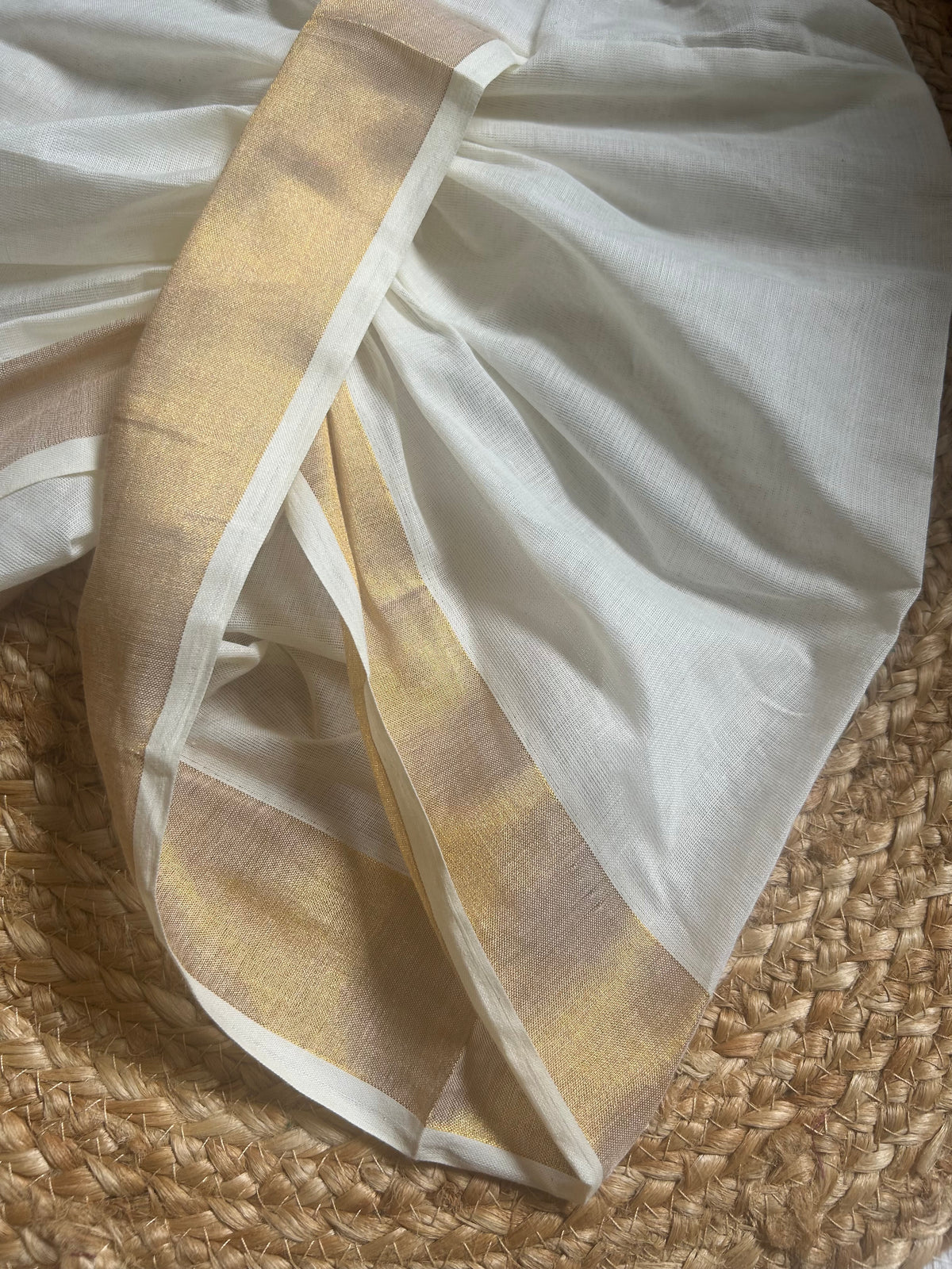 White Malini - Pure Kanchi Cotton handloom dhoti baby boy ethnic bottom wear