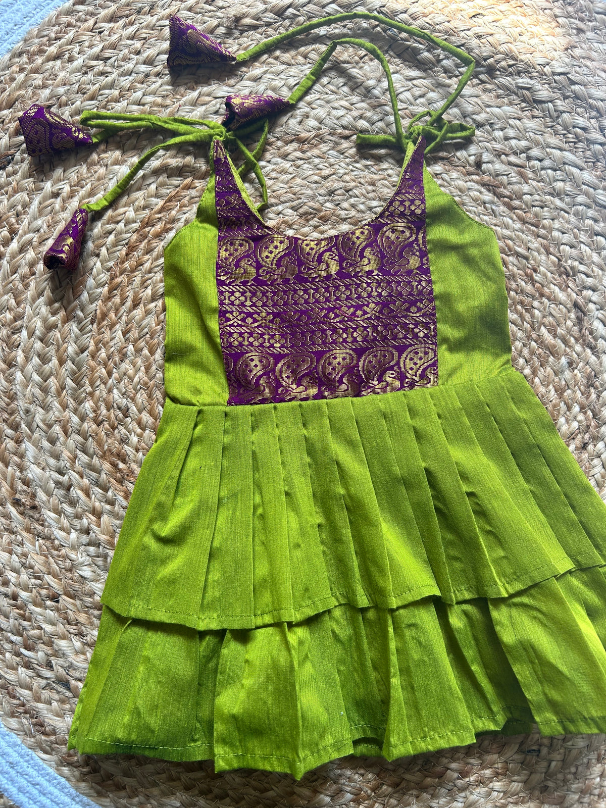 Chinnari layered tie-up Ethnic Wear for Baby Girl – Traditional frock for Baby Girl