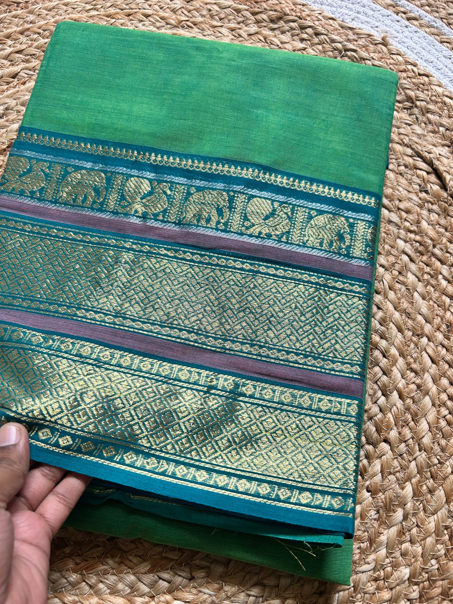Annapurna - Pure Kanchi Cotton Handloom ( Kai Magga) Saree