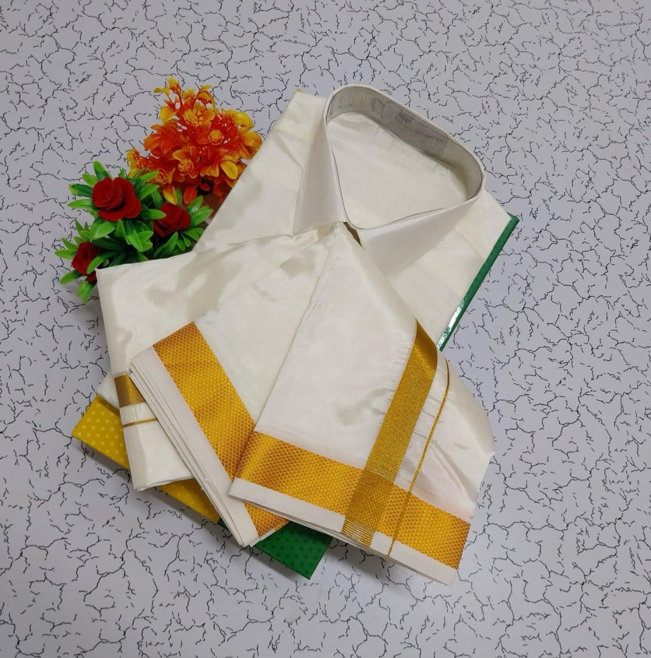 White - Shirt Vesti Semi-Silk for Men