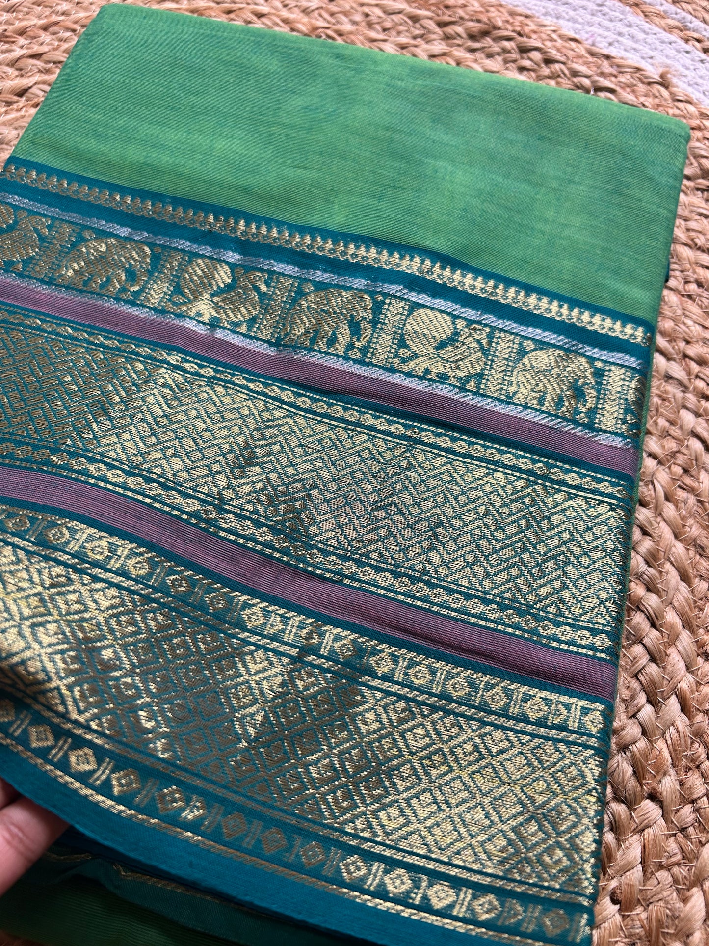 Annapurna - Pure Kanchi Cotton Handloom ( Kai Magga) Saree