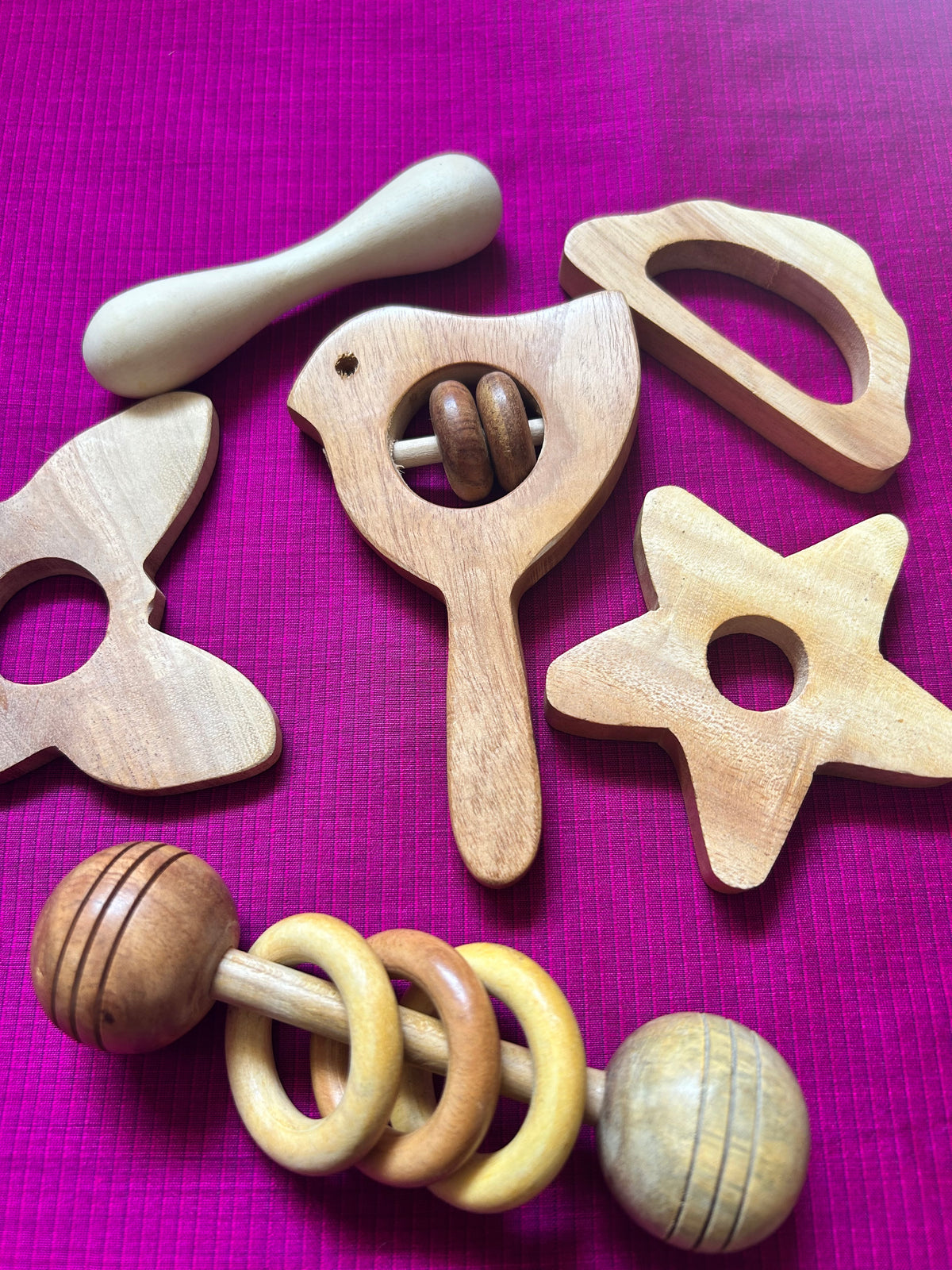 Organic teether combo for Baby Girl / Baby Boy for New Born Gift / 6th months birthday gift