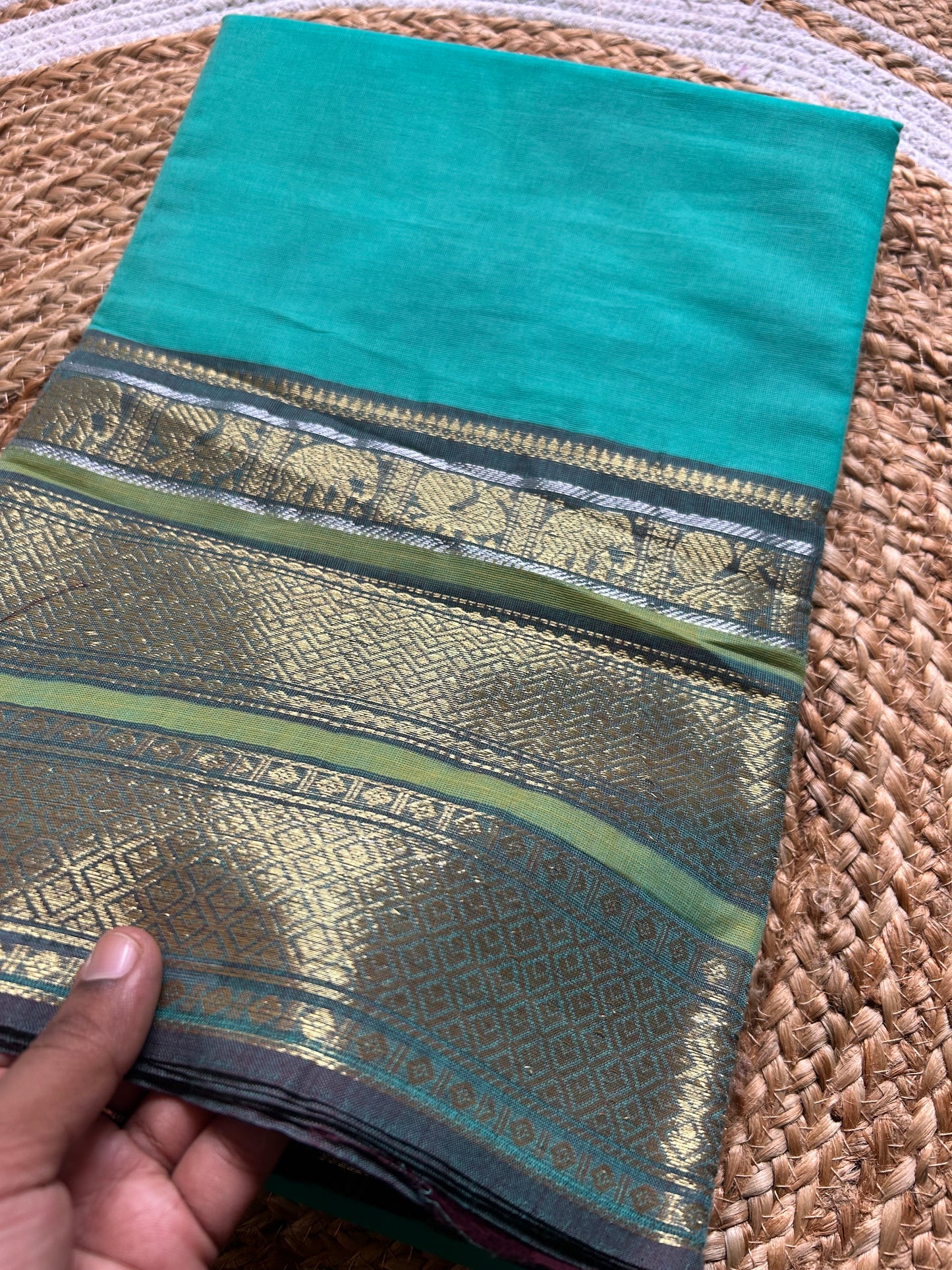 Durga- Pure Kanchi Cotton Handloom ( Kai Magga) Saree