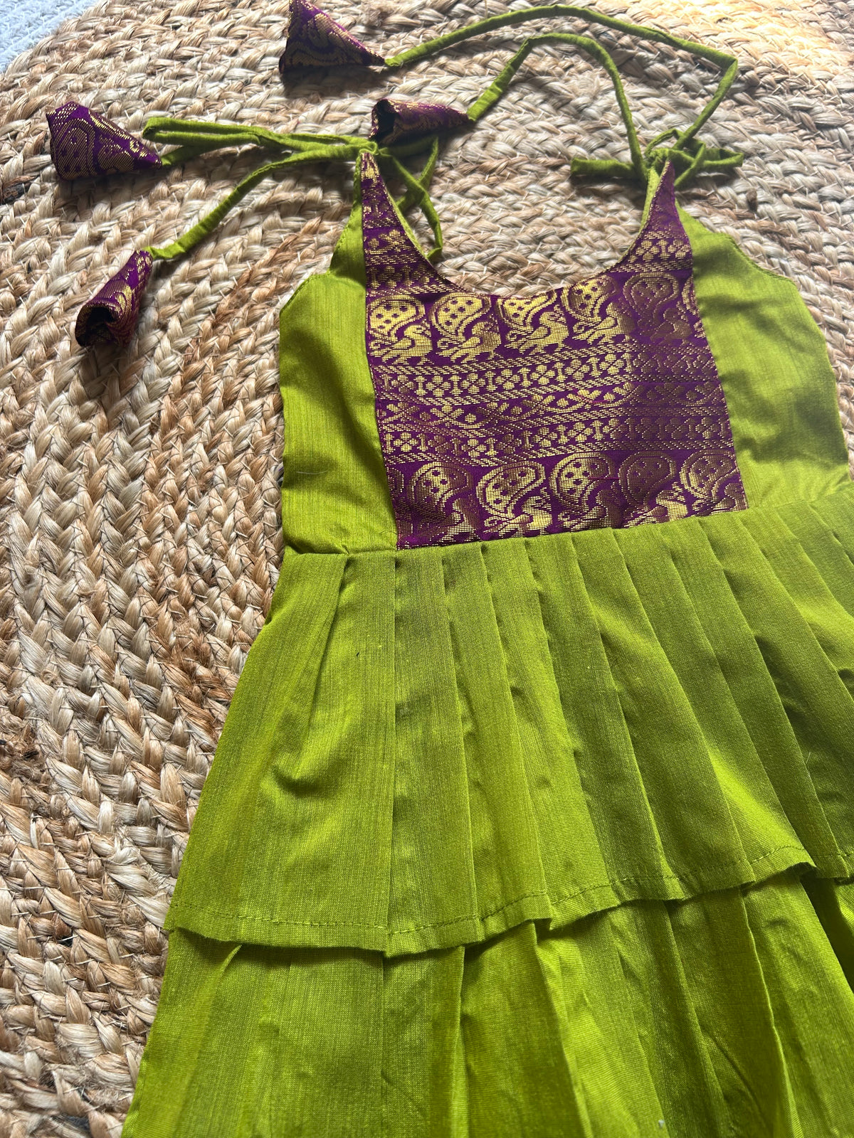 Chinnari layered tie-up Ethnic Wear for Baby Girl – Traditional frock for Baby Girl