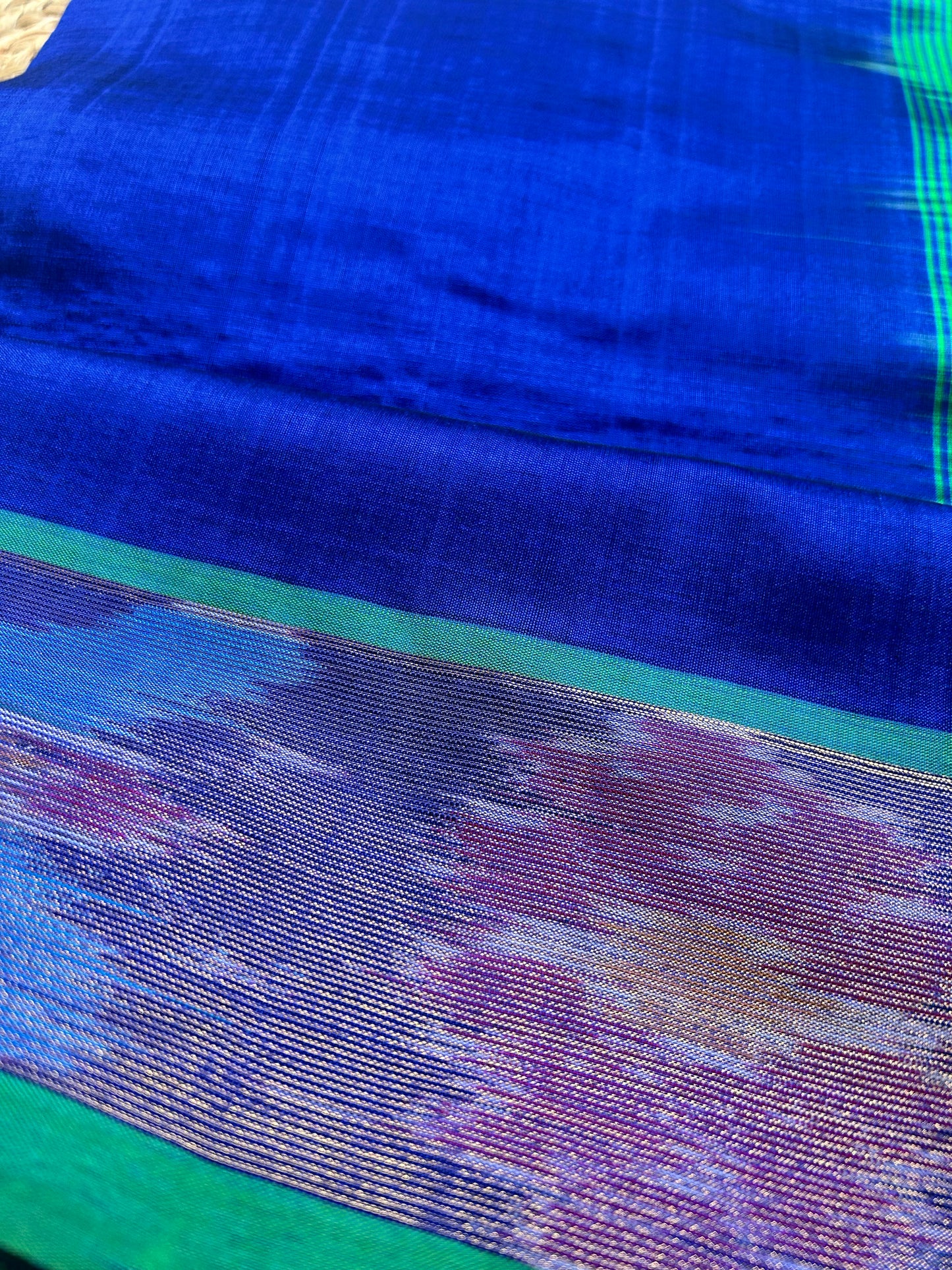 Akhilandeshwari - Pure Kanchi Cotton pochampalli border Handloom (Kai Magga) Saree