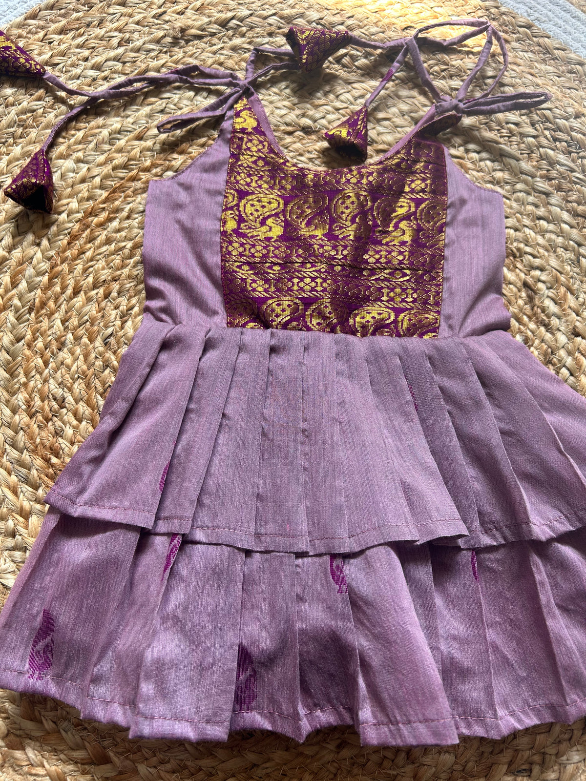 Madhuri layered tie-up Ethnic Wear for Baby Girl – Traditional frock for Baby Girl