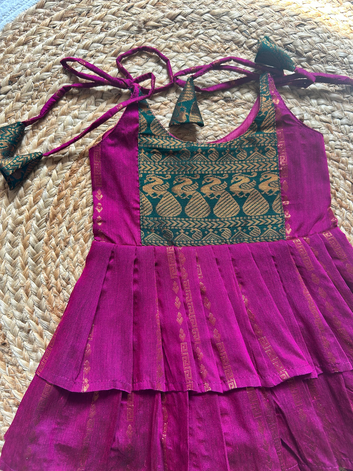 Sundari layered tie-up Ethnic Wear for Baby Girl – Traditional frock for Baby Girl
