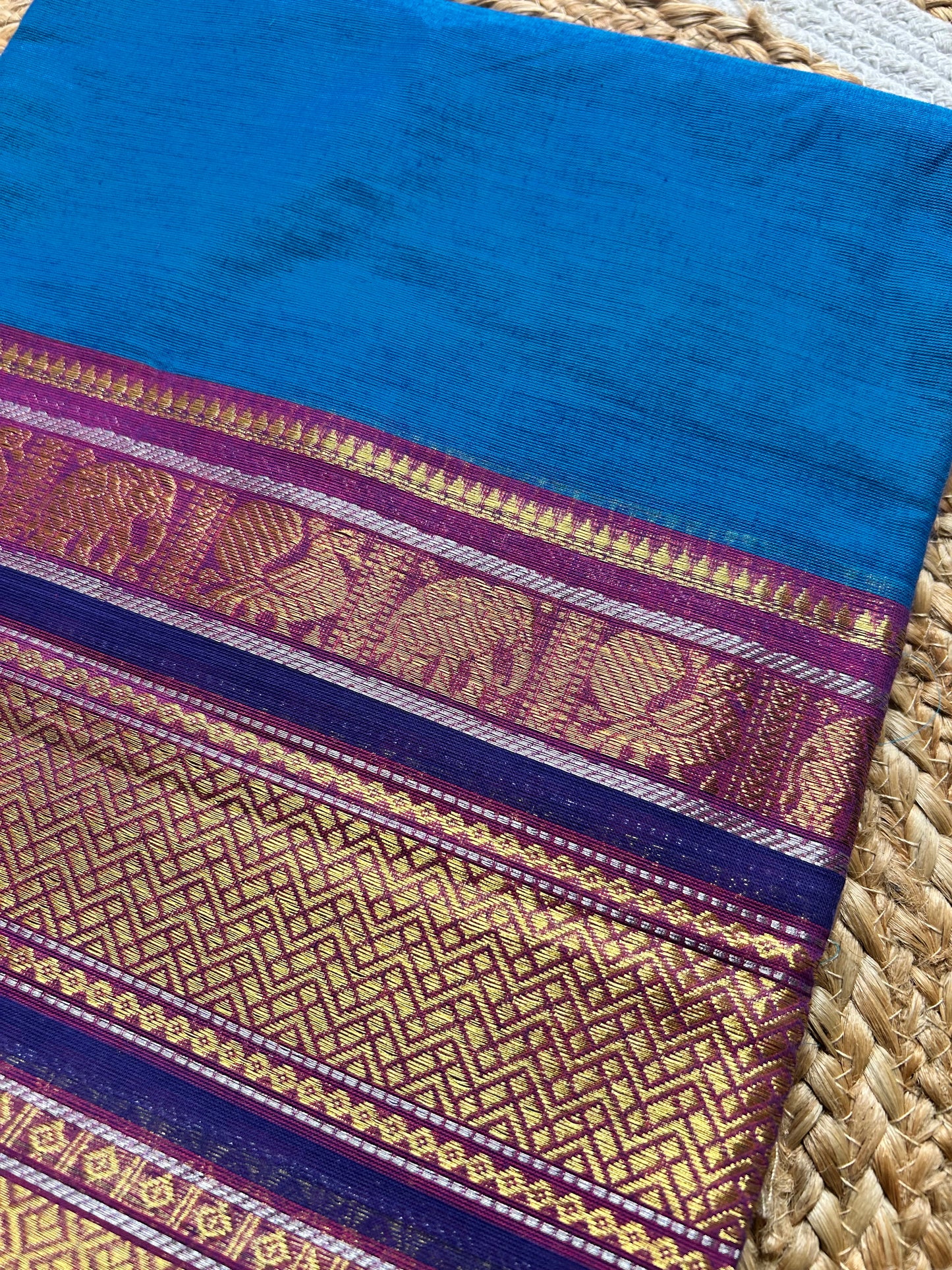 Chamundeshwari - Pure Kanchi Cotton Handloom ( Kai Magga) Saree