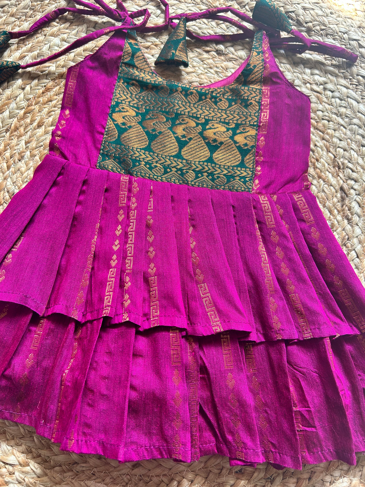 Sundari layered tie-up Ethnic Wear for Baby Girl – Traditional frock for Baby Girl