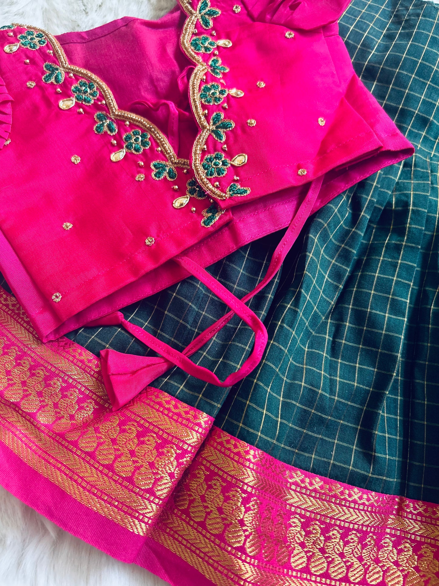  kids ethnic wear, pattu pavadai for kids, traditional dress for baby girl, ethnic wear for girls, pattu langa blouse designs for kids​, baby lehenga, baby lehenga, 1st birthday dress for baby girl​, baby langa blouse, lehenga choli for girls, indian dresses for girls, traditional dress for girls