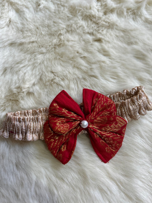 Hair Clip - White and Red