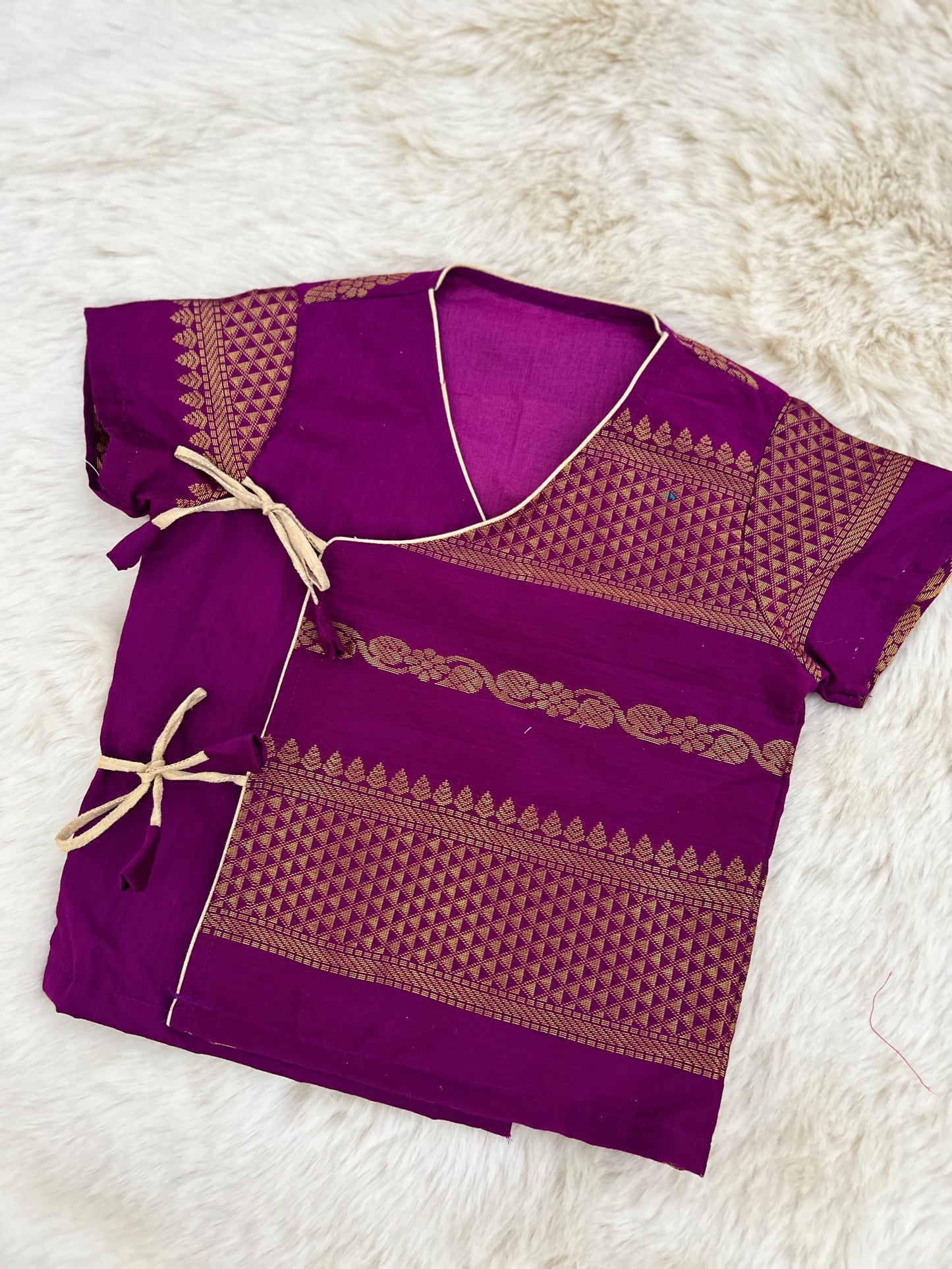 Wine and green - Angrakha kurta dhoti ethnic wear for baby boy