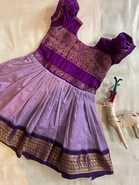 Wine and lavendar baby girl traditional ethnic dress