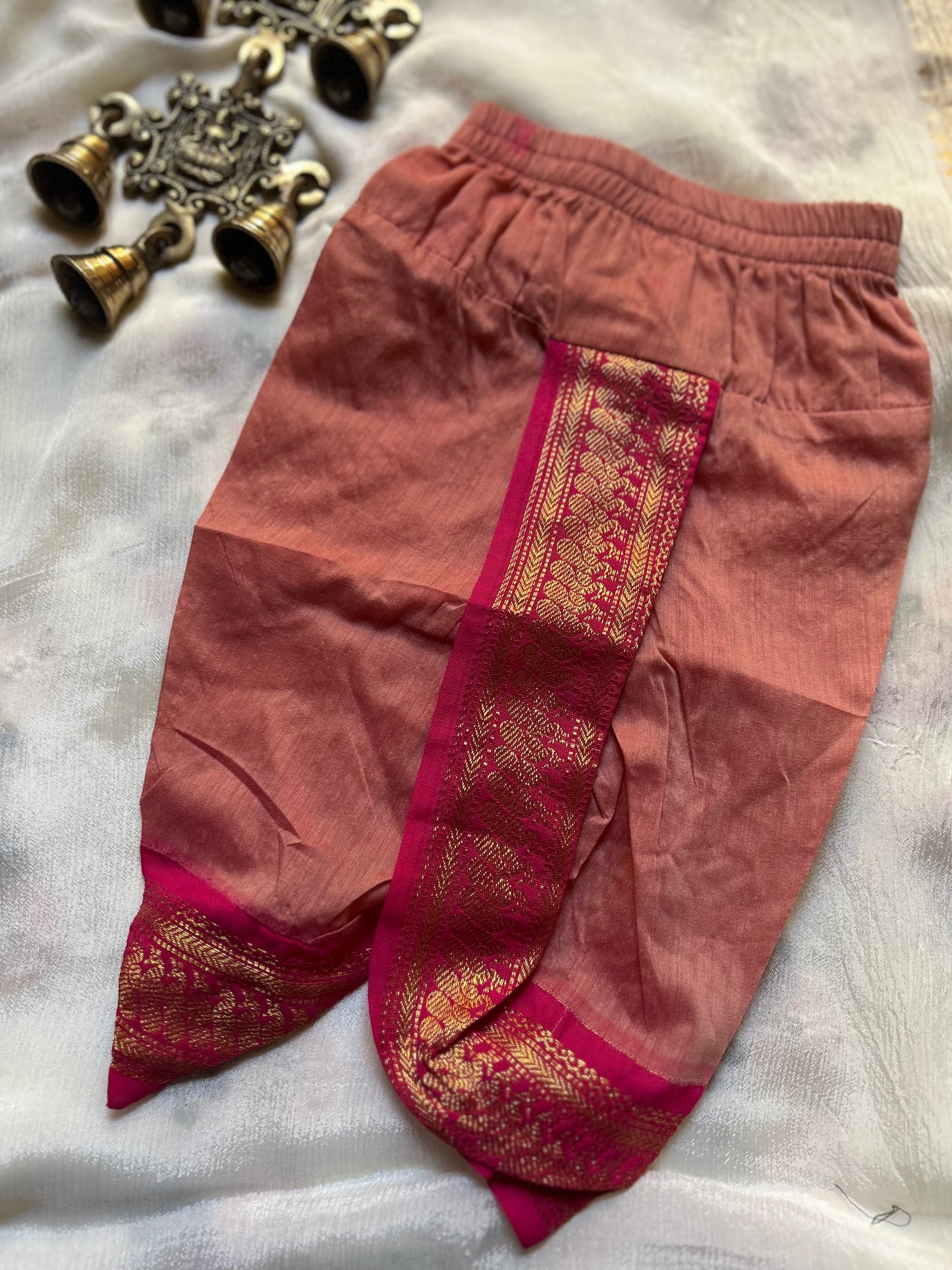 Pink with blush dhoti baby boy ethnic bottom wear