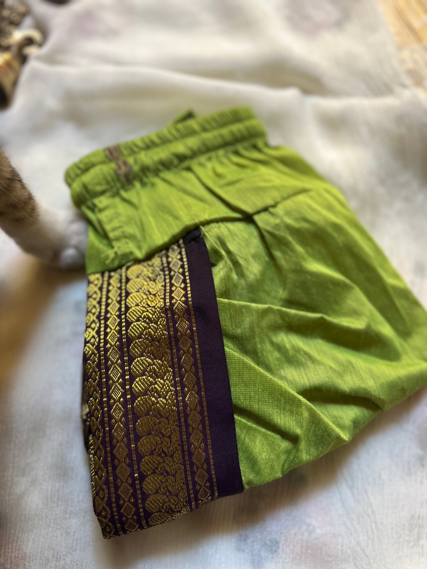 Green with wine dhoti baby boy ethnic bottom wear