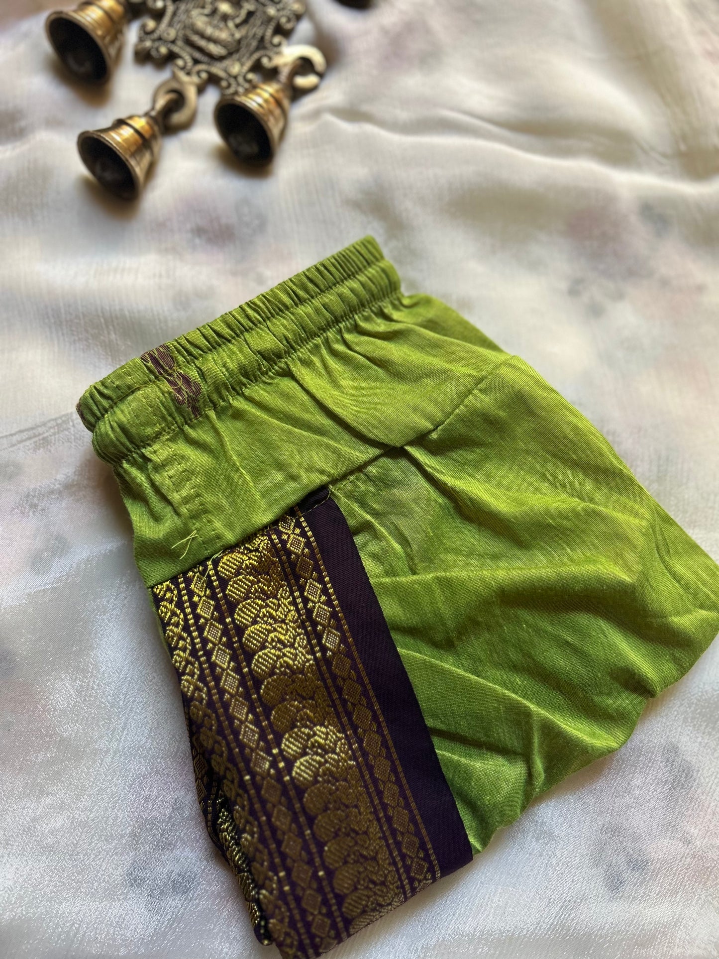 Green with wine dhoti baby boy ethnic bottom wear