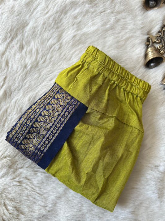 Green with blue dhoti baby boy ethnic bottom wear