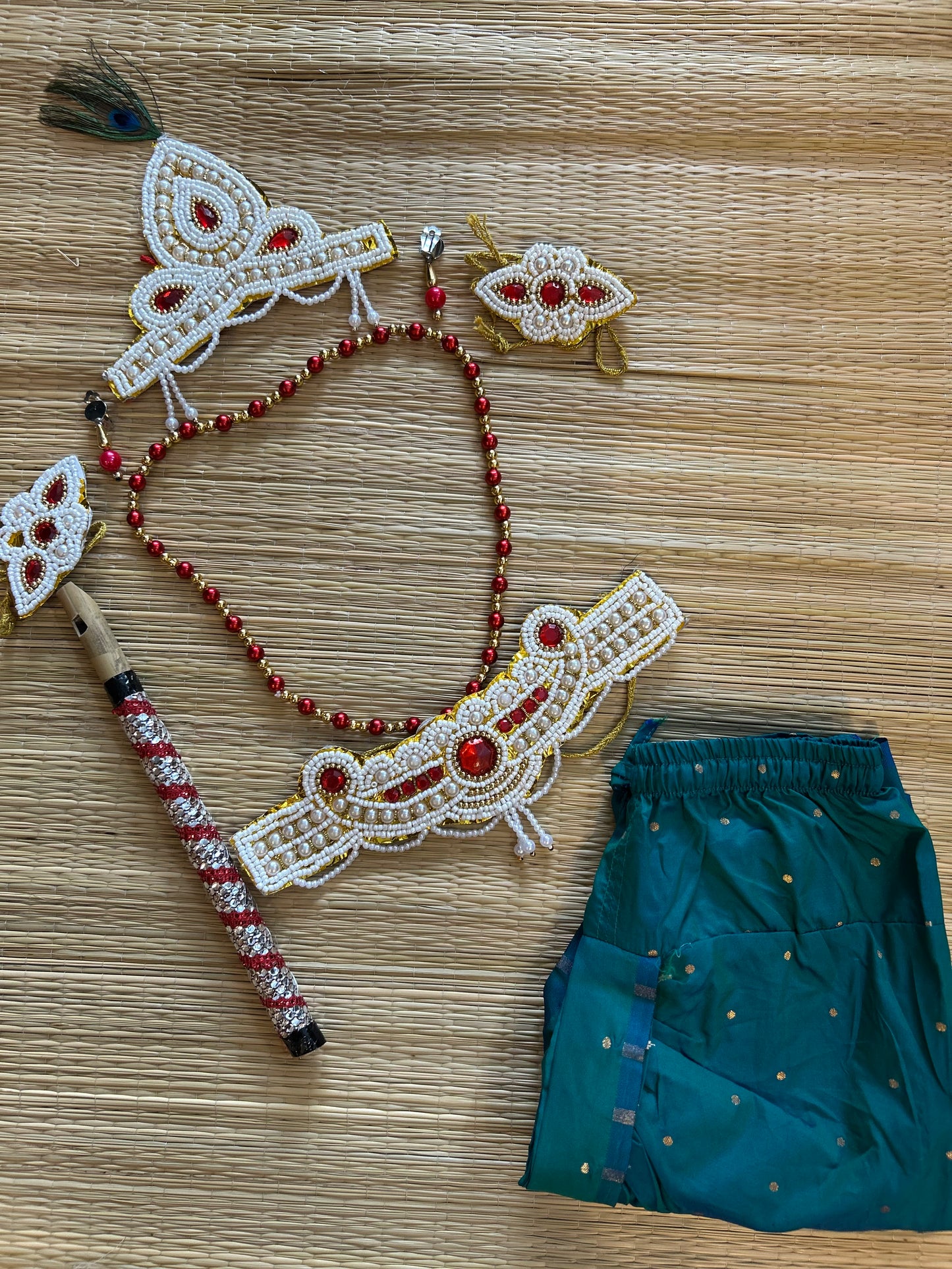 Krishna Dress Set for Baby Boy | Janmashtami dress | Krishna dress for newborn | Aqua blue dhoti