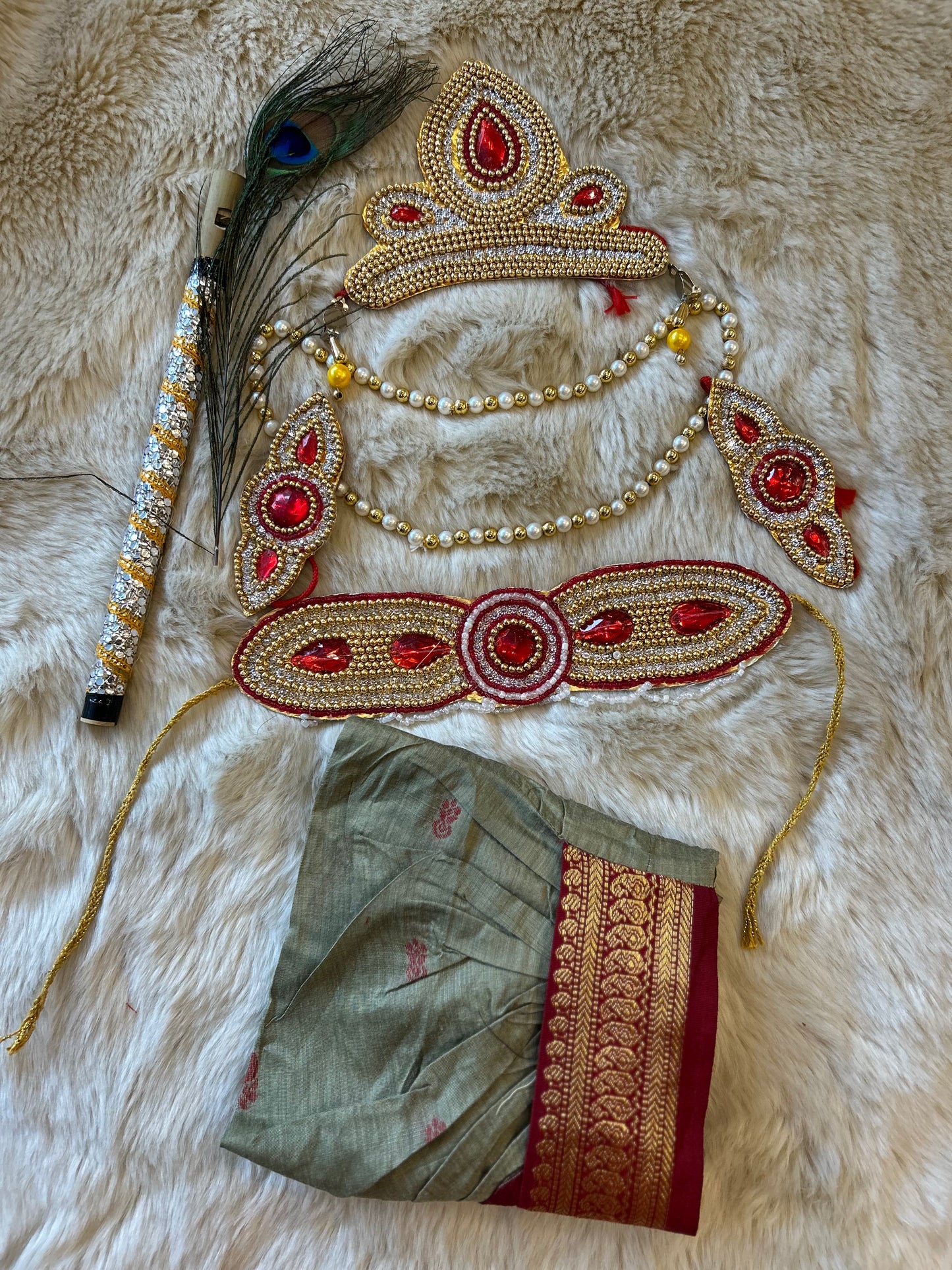 Assorted Krishna Dress Set for Baby Boy | Janmashtami dress | Krishna dress for newborn | Mix color dhoti