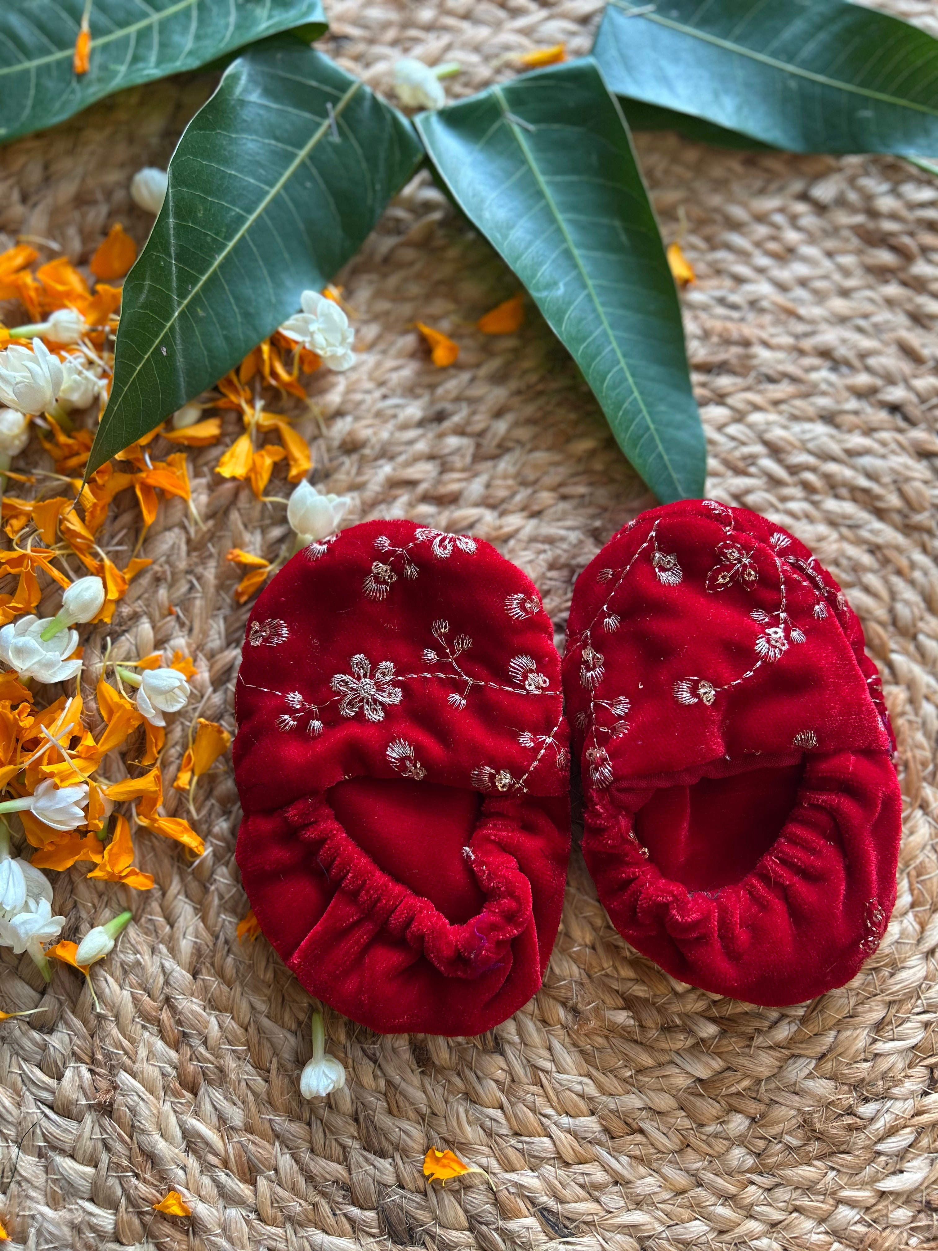 Red velvet Shoes for baby