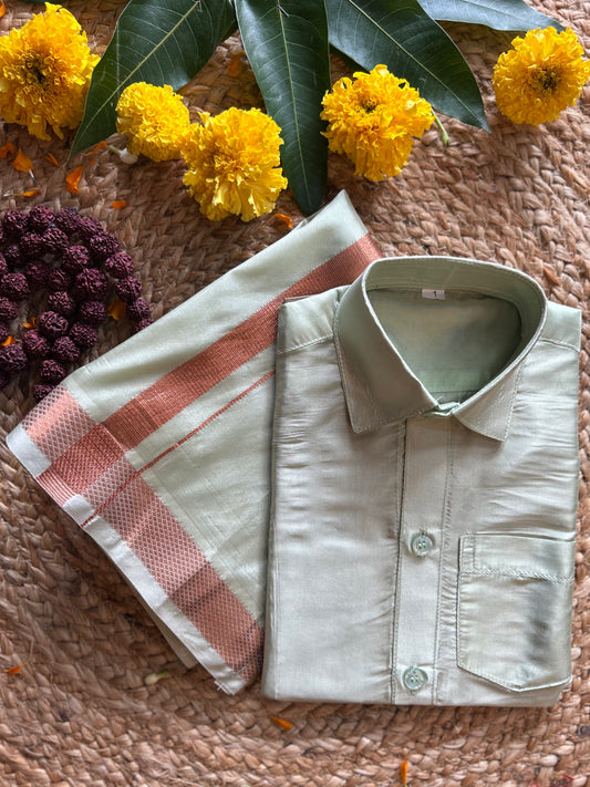 Pista Green - Shirt Vesti Semi-Silk for Baby Boy