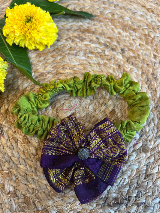 Green and wine - Hair band for girls | Baby girl