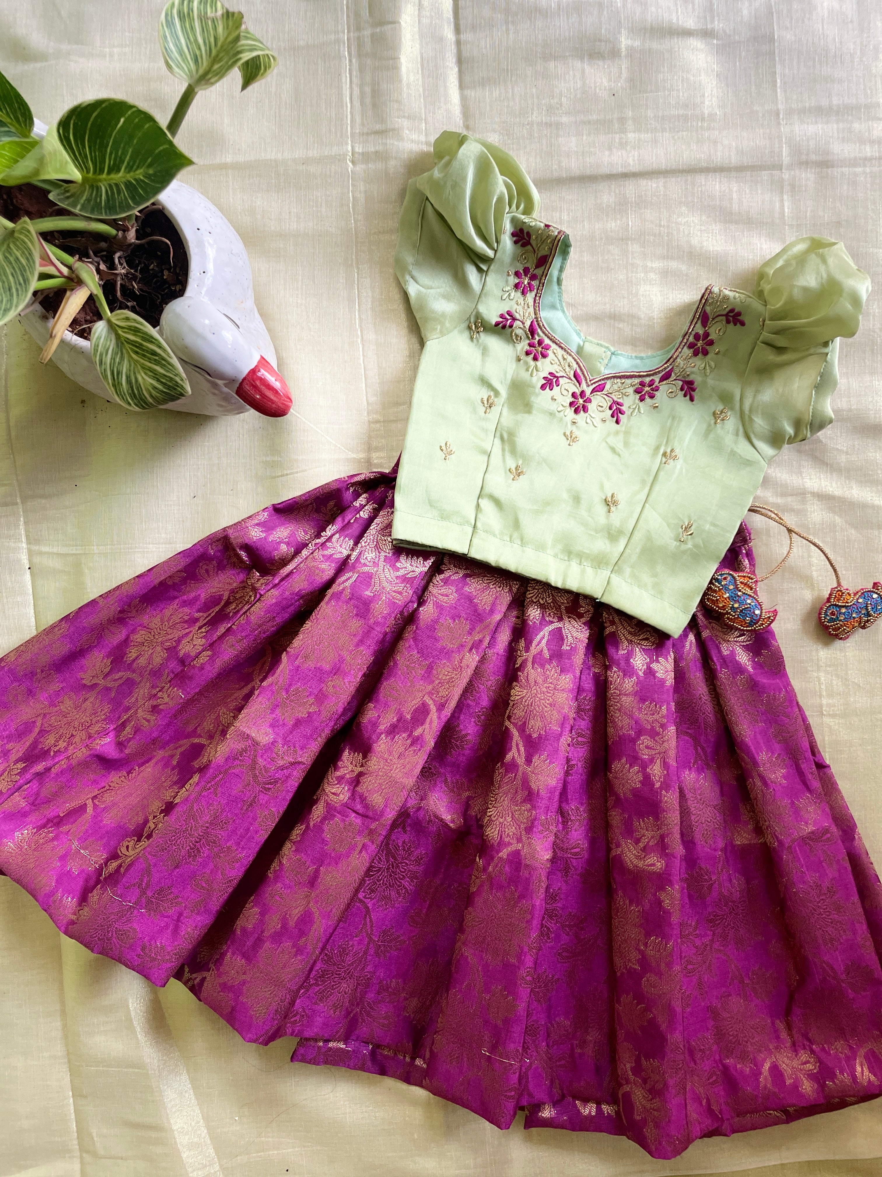 Baby pattu hotsell langa dresses