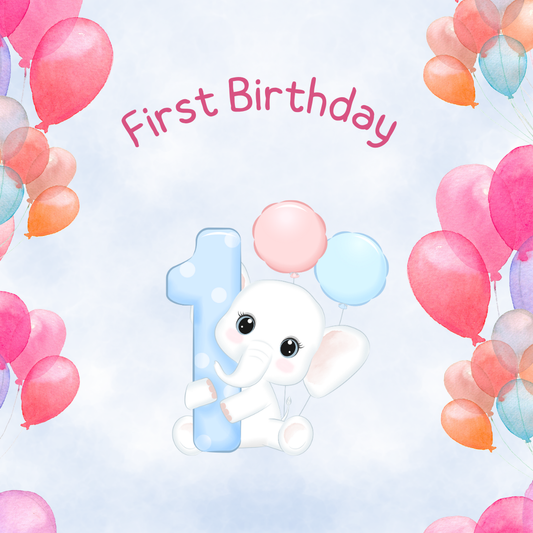 1st Birthday Baby&Me Gift Card