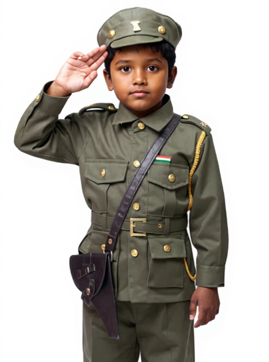 Netaji Subhas Chandra Bose Dress for baby boy - Fancy Dress Costume for kids