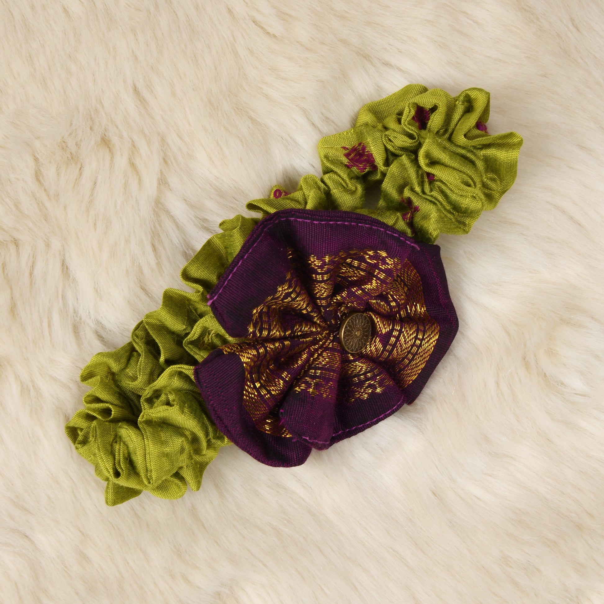 Green and wine Hair band for girls Baby girl