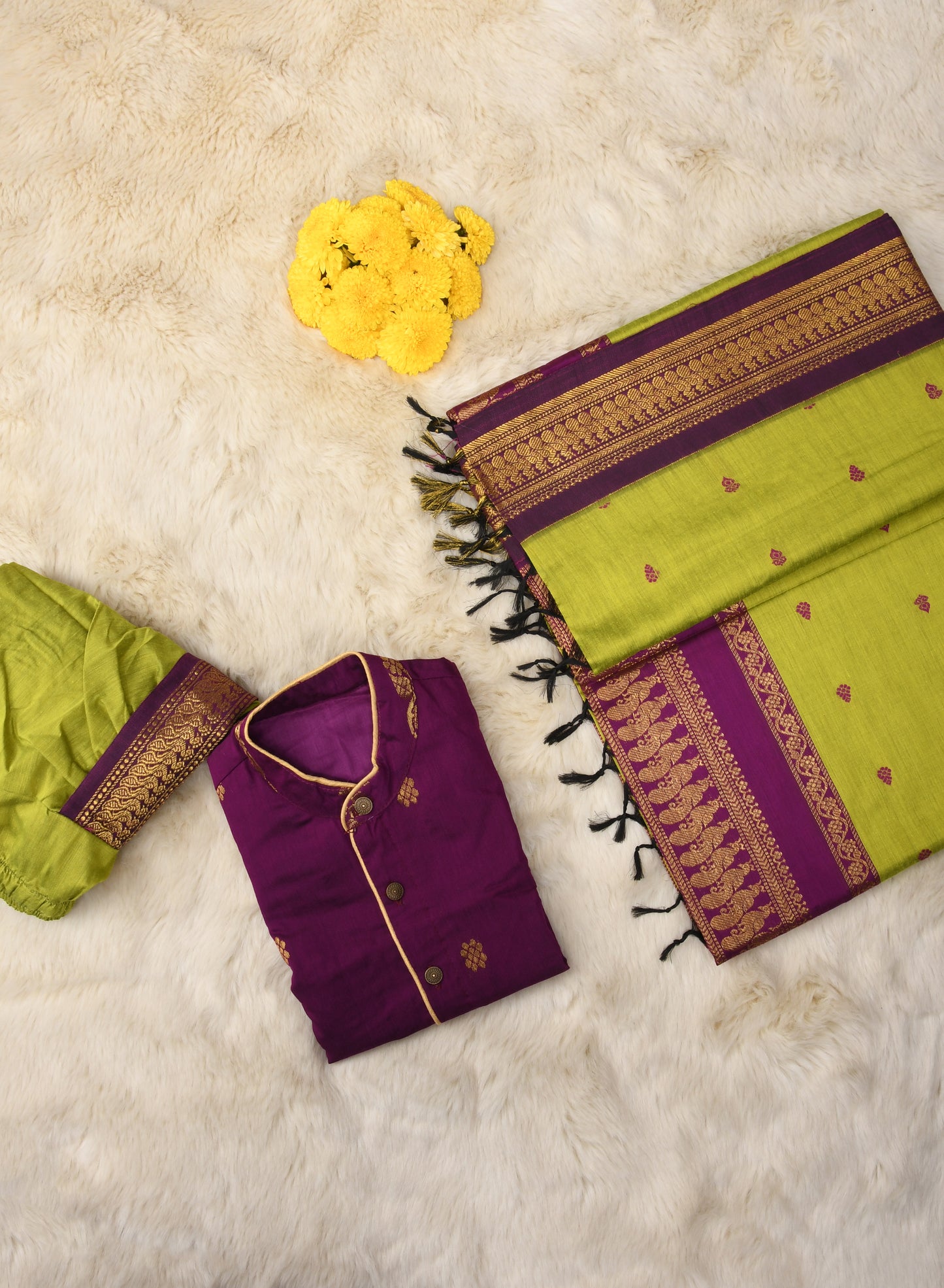 Green and wine - mom and son combo set (Best Seller)