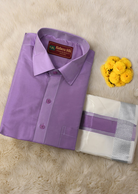 Silk vesti shirt - lavendar