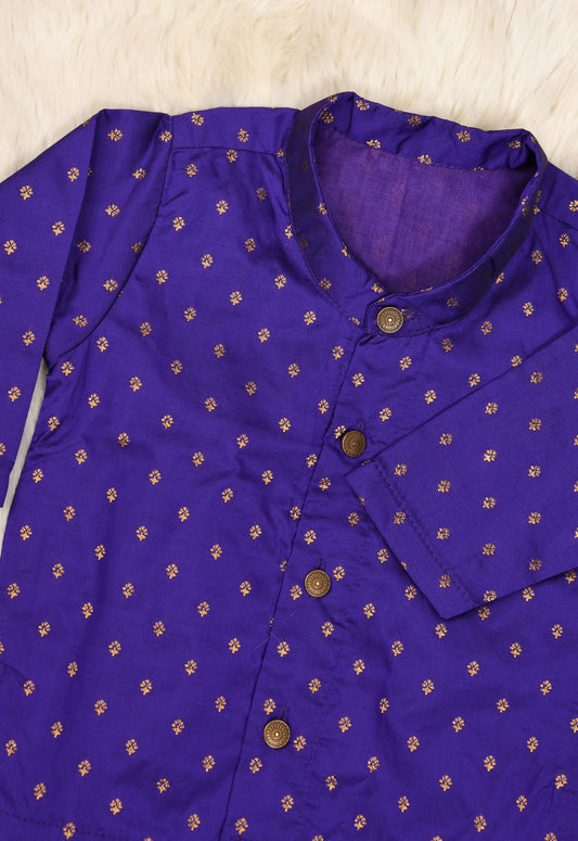 Purple Traditional Kurta for baby boy ethnic top wear